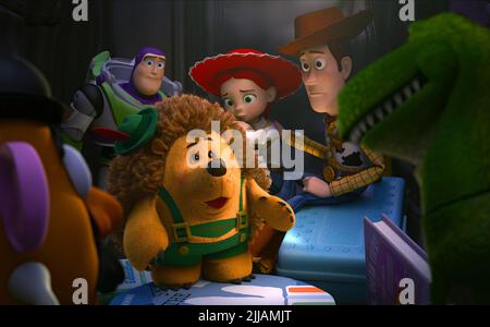 BUZZ LIGHTYEAR, M. PRICKLEPANTS, JESSIE, WOODY, REX, TOY STORY OF TERREUR, 2013 Banque D'Images