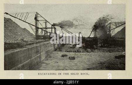 Excavation dans Solid Rock de l'article « The Chicago drainage Channel and Waterway » de G. P. Brown du magazine Engineering CONSACRÉ AU PROGRÈS INDUSTRIEL Volume VII avril à septembre 1894 NEW YORK The Engineering Magazine Co Banque D'Images