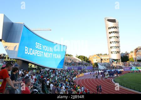 Hayward Field, Eugene, Oregon, États-Unis. 24th juillet 2022. Vue générale, 24 JUILLET 2022 - Athlétisme : Championnats du monde de l'IAAF Oregon 2022 à Hayward Field, Eugene, Oregon, États-Unis. Credit: Yohei Osada/AFLO SPORT/Alay Live News Banque D'Images