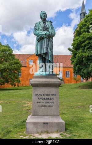 Monument pour l'auteur danois Hans Christian Andersen à Odense Banque D'Images