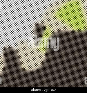Texture demi-ton moderne et élégante avec cercles et anneaux de taille multicolore aléatoire comme motif mosaïque chaotique comme un arrière-plan flou pour les fonds d'écran Banque D'Images