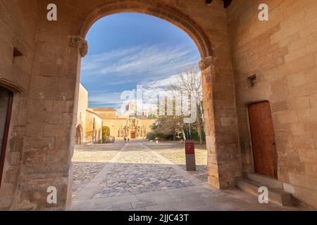 Monastère de Poblet, Espluga de Francolí, Tarragone, Espagne Banque D'Images