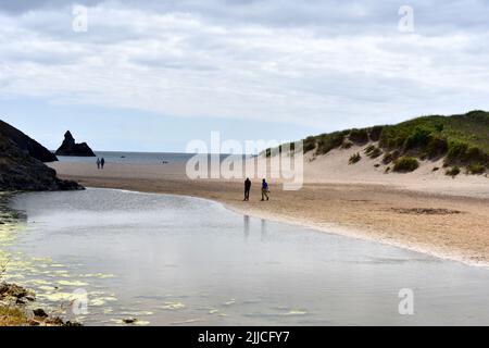 Broadhaven South Beach, Stackpole, Pembrokeshire, pays de Galles Banque D'Images