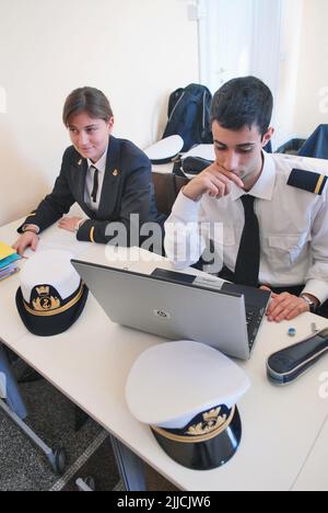 Gênes (Italie), Académie de la Marine marchande, école de spécialisation avancée pour les professions de la mer; Banque D'Images