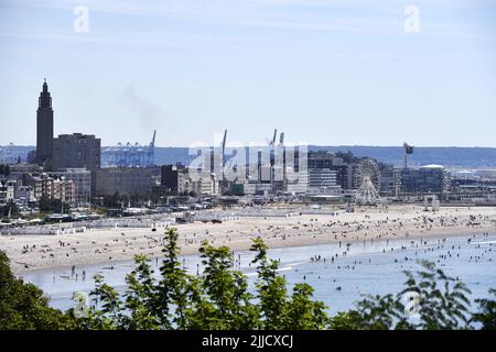 Plage du Havre - le Havre - Seine Maritime - Normandie - France Banque D'Images