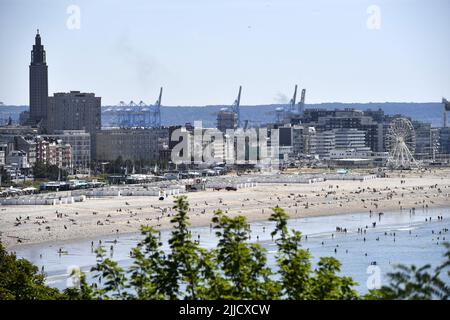 Plage du Havre - le Havre - Seine Maritime - Normandie - France Banque D'Images