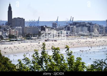 Plage du Havre - le Havre - Seine Maritime - Normandie - France Banque D'Images