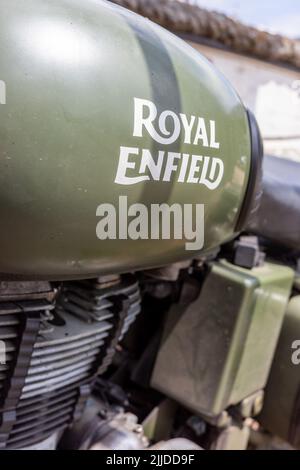 Moto Royal Enfield (Jul22) Banque D'Images