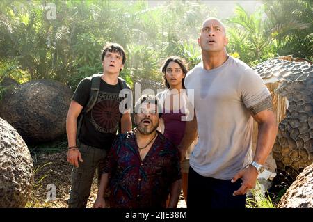 JOSH HUTCHERSON, Luis Guzman, Vanessa Hudgens, DWAYNE JOHNSON, voyage 2 : L'île mystérieuse, 2012 Banque D'Images