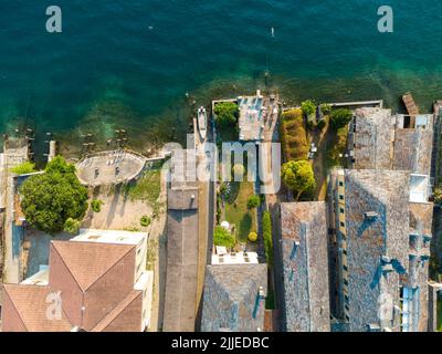 Orta San Giulio vue sur le lac Banque D'Images