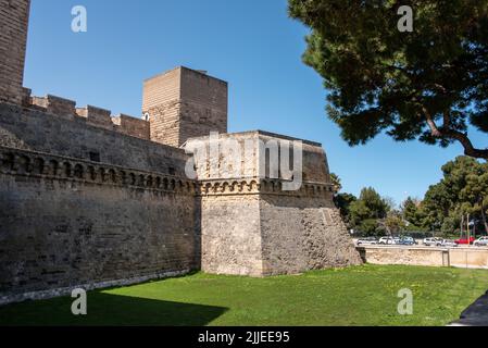 Château médiéval de Swebian dans le centre-ville de Bari, dans le sud de l'Italie Banque D'Images