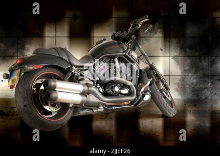 Moto Harley Davidson Banque D'Images