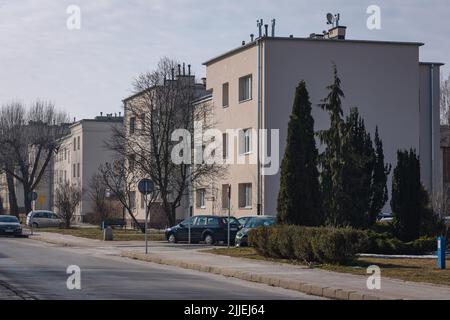 Bâtiments résidentiels à Stalowa Wola, capitale du comté de Stalowa Wola, dans la Voïvodeship sous-carpathe, dans le sud-est de la Pologne Banque D'Images