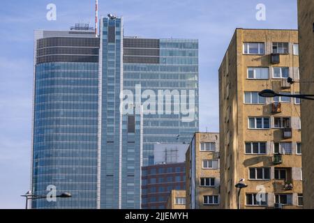 Rondo 1 immeuble de bureaux à Varsovie, capitale de la Pologne Banque D'Images