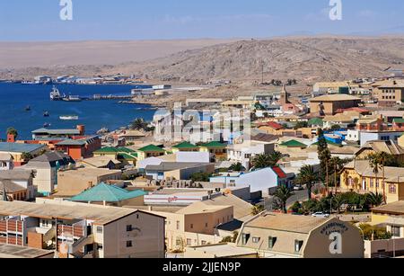 Ville portuaire de Luederitz, Namibie Banque D'Images