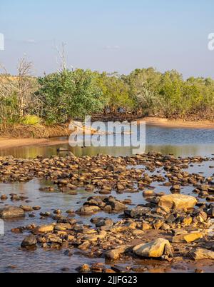 Pentecost River à marée basse Durack Kimberley Australie occidentale. Banque D'Images