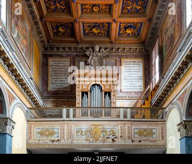 Orgue de l'église de San Nicola à Carcere, Rome, Italie Banque D'Images