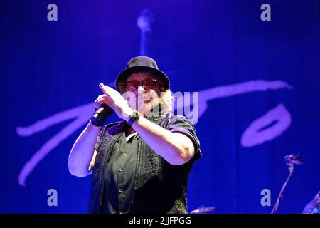 Vérone, Italie. 25th juillet 2022. Joseph Williams lors de la tournée TOTO -Dogz d'Oz, concert de musique à Vérone, Italie, 25 juillet 2022 crédit: Agence de photo indépendante/Alamy Live News Banque D'Images