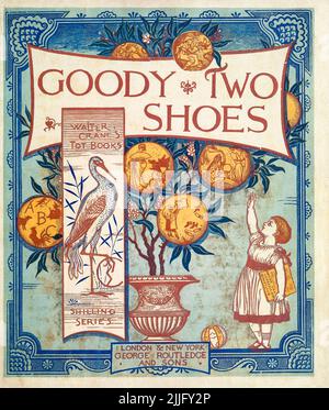 Goody Two Shoes, illustration de la couverture d'un livre pour enfants par Walter Crane, 1874 Banque D'Images
