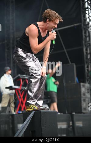 24 juillet 2022, Sheffield, Yorkshire du Sud, U.K: Équipe sportive se présentant au Festival des tramways , Royaume-Uni , 24.07.2022 (Credit image: © Robin Burns/ZUMA Press Wire) Banque D'Images