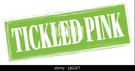 Texte ROSE SUR L'affiche rectangulaire verte. Banque D'Images