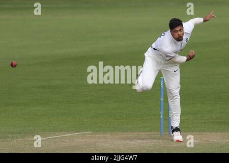 Umesh Yadav de Middlesex lors du match de championnat du comté de LV= entre le Durham County Cricket Club et le Middlesex County Cricket Club au Seat unique Riverside, Chester le Street, le mardi 26th juillet 2022. (Crédit : Robert Smith | ACTUALITÉS MI) crédit : ACTUALITÉS MI et sport /Actualités Alay Live Banque D'Images