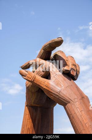 la grande sculpture de danse de ray lonsdale à gretna green ecosse Banque D'Images