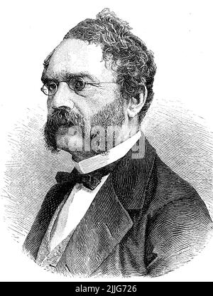 Ernst Werner Siemens, ab 1888 von Siemens (13. Dezember 1816 bis 6. Dezember 1892) war ein deutscher Erfinder, Elektroingenieur und Industrieller / Ernst Werner Siemens, de 1888 von Siemens (13 décembre 1816 - 6 décembre 1892) était un inventeur allemand, ingénieur électrique et industriel, Historisch, historique, Digital reproduction améliorée d'un original du 19th siècle / Digital restaurierte Reproduktion einer Originalvorlage aus dem 19. Jahrhundert, genaues Originaldatum nicht bekannt, Banque D'Images