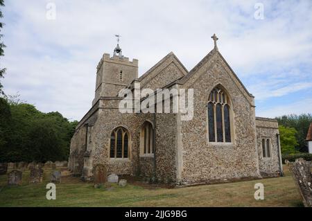 Eglise de la Toussaint, Grand Thurlow, Suffolk Banque D'Images