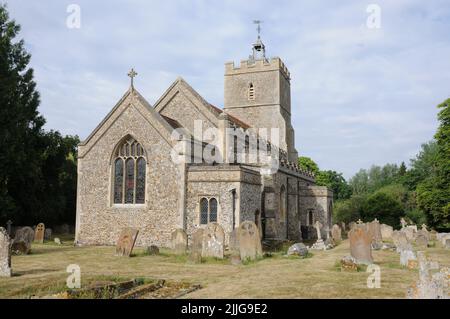 Eglise de la Toussaint, Grand Thurlow, Suffolk Banque D'Images