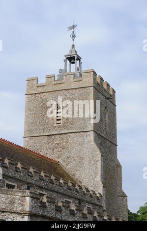 Eglise de la Toussaint, Grand Thurlow, Suffolk Banque D'Images