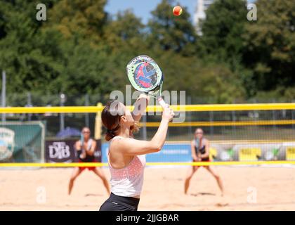 Championnat de tennis de plage, Freizeit, Hobby - Championnat de tennis de plage à Munich - Bavière - Allemagne Banque D'Images