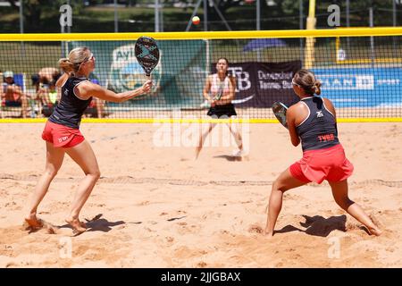 Championnats de tennis de plage à Munich, Allemagne. Banque D'Images