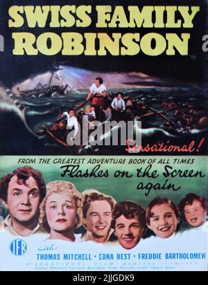 THOMAS MITCHELL EDNA BEST FREDDIE BARTHOLOMEW TIM HOLT TERRY KILBURN et BOBBIE QUILLAN dans LA FAMILLE SUISSE ROBINSON 1940 réalisateur EDWARD LUDWIG roman Johann David Wyss narrateur d'ouverture Orson Welles The Play's The Thing Productions Inc. / RKO radio Pictures / International film Renters Ltd. (Au Royaume-Uni pour la réédition 1945) Banque D'Images