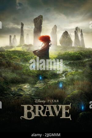 AFFICHE DE LA PRINCESSE MERIDA, BRAVE, 2012 Banque D'Images