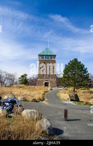 La tour Perkins Memorial dans le parc national Bear Mountain Banque D'Images