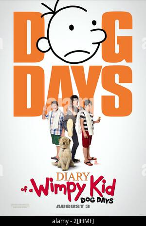 ROBERT CAPRON, DEVON BOSTICK, ZACHARY GORDON, l'AFFICHE DE GOOD CARMA KID : Dog Days, 2012 Banque D'Images