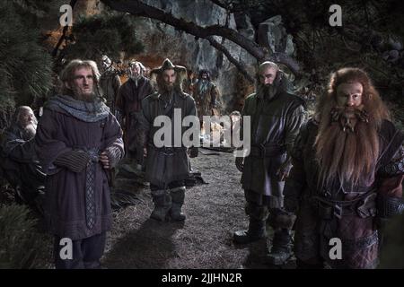 MCKELLEN,BROWN,HADLOW,BROPHY,TURNER,KIRCHER,FREEMAN,MCTAVISH,HAMBLETON, THE HOBBIT: UN VOYAGE INATTENDU, 2012 Banque D'Images