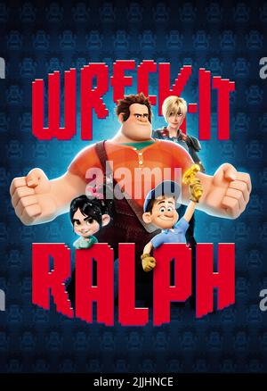 VANELLOPE VON SCHWEETZ, RALPH, LE SERGENT CALHOUN, FIX-IT FELIX POSTER, épave-IT RALPH, 2012 Banque D'Images