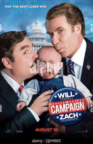 ZACH GALIFIANAKIS, AFFICHE DE WILL FERRELL, LA CAMPAGNE, 2012 Banque D'Images