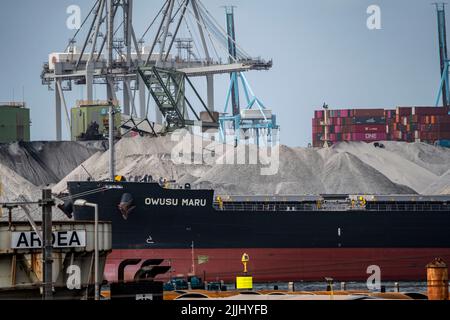 Port de Maasvlakte de Rotterdam, Mississippi, zone de cargaison en vrac, minerais et charbon, Société européenne de transbordement de masse, Rotterdam, pays-Bas, Banque D'Images