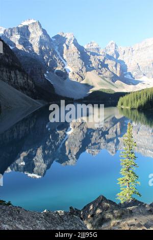 Lac Moraine (alberta) 1 Banque D'Images