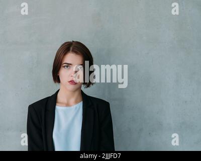 échec de l'entretien d'emploi chômeur femme espace de copie Banque D'Images