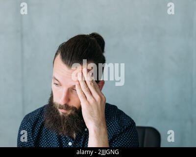 échec de l'entretien d'emploi sans emploi de l'espace de copie de l'homme Banque D'Images