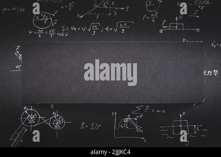 arrière-plan de calcul de formule de papier noir vide Banque D'Images