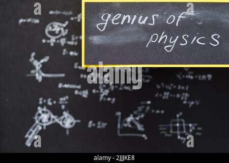 tableau de formule de flou pour la recherche en sciences de la physique des genius Banque D'Images