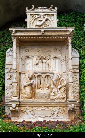 Scène de la Nativité dans le jardin du Palais de Monte, Madère, Portugal Banque D'Images