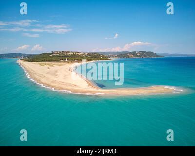 Plage de Possidi et couleurs dans l'eau Banque D'Images