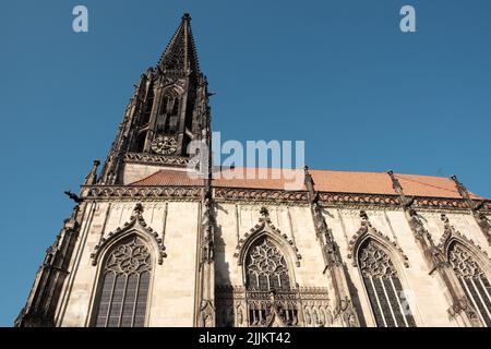 Une photo en petit angle de l'église Saint-Lambert. Munster, Allemagne. Banque D'Images