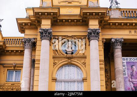 Le bâtiment historique du pavillon d'art à Zagreb, en Croatie Banque D'Images